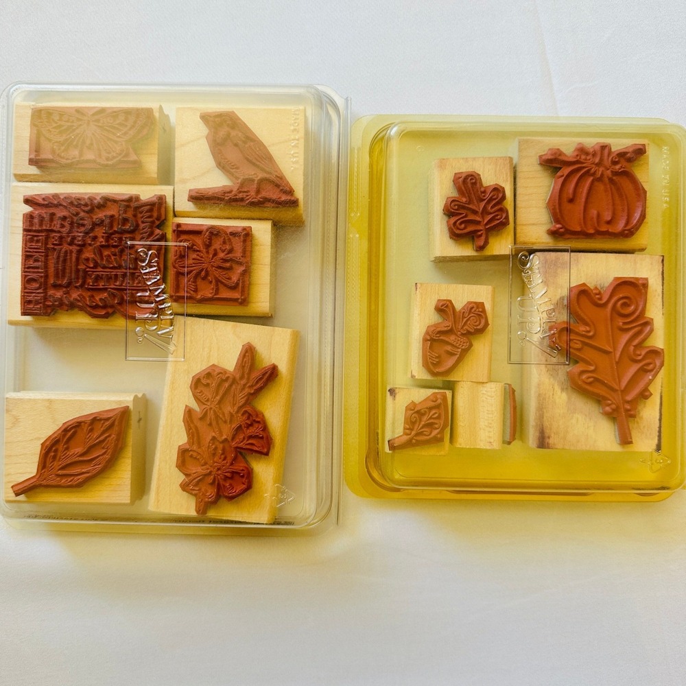 Stampin' Up! Rubber Stamp Sets Lot of 7 Nature Letters‎ Year Round Celebrations - Picture 4 of 10
